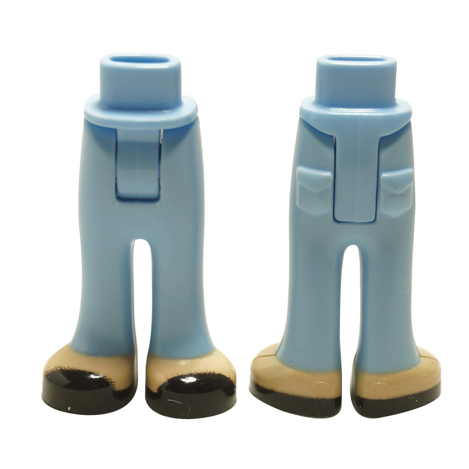 LEGO mini doll hips trousers 92253c00pb64 bright light blue legs with boots