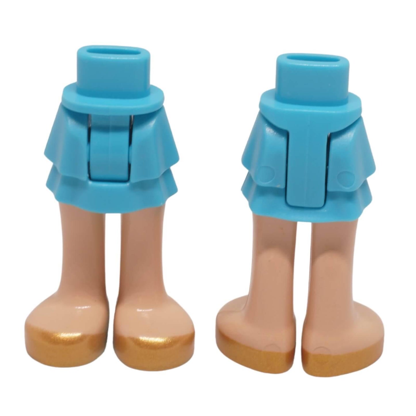 LEGO mini doll legs layered skirt 92250c00pb31 with printed gold shoes