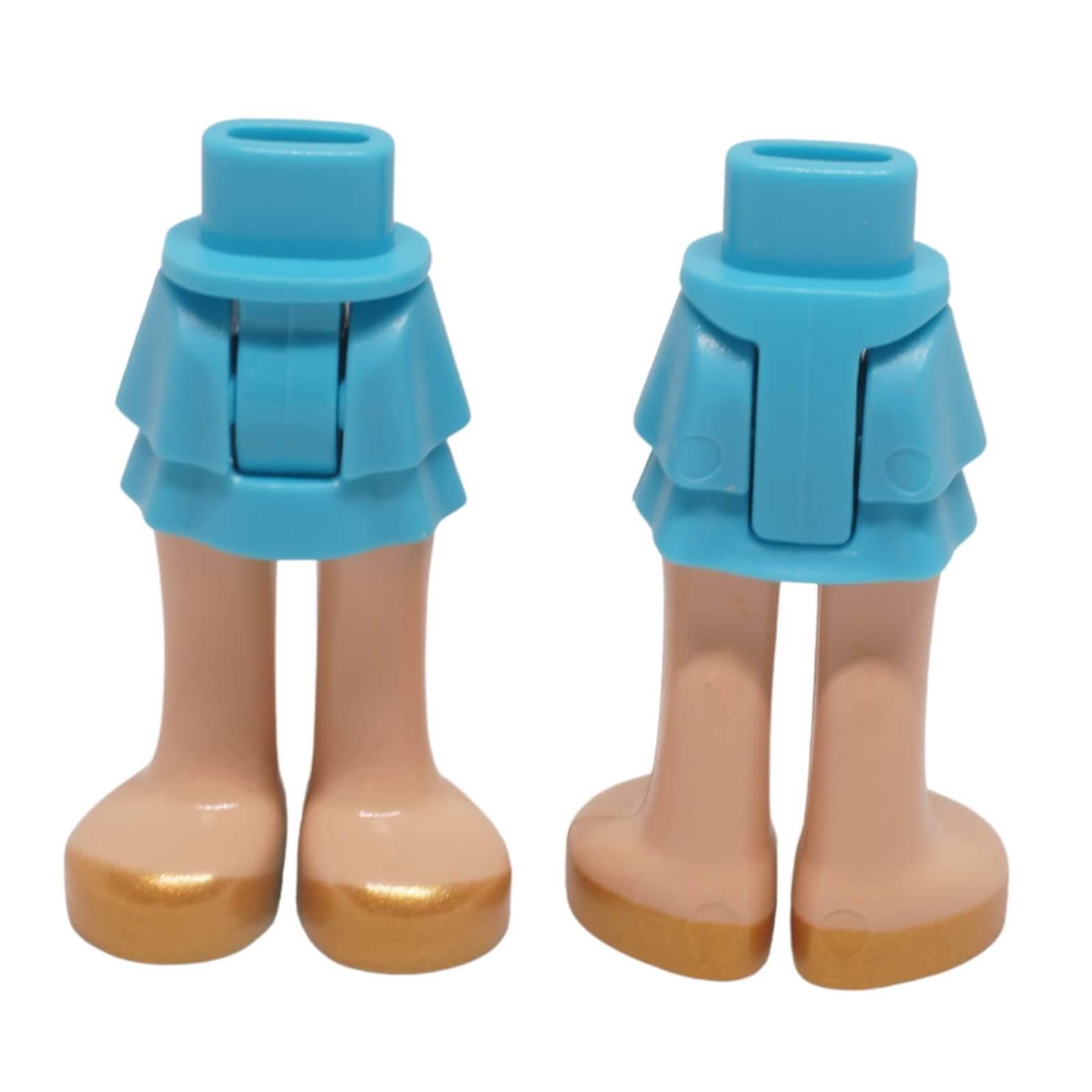 LEGO mini doll legs layered skirt 92250c00pb31 with printed gold shoes