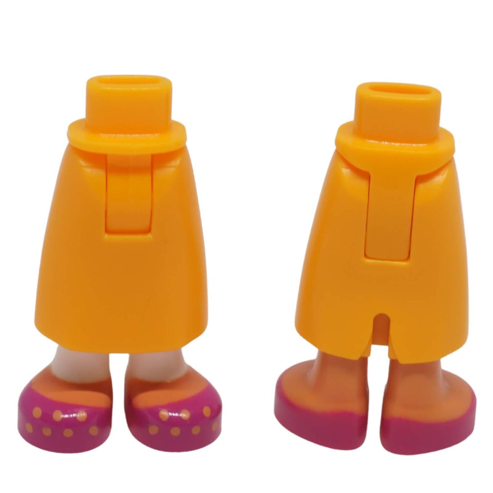LEGO mini doll legs long skirt with printed dotted shoes 59595c00pb34