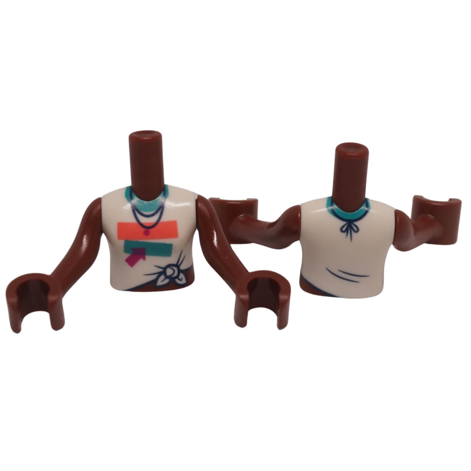 LEGO Mini Doll torso with sleeveless shirt necklace and geometric panel design FTGpb524c01