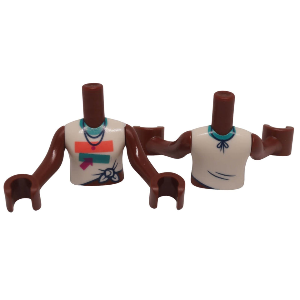LEGO Mini Doll torso with sleeveless shirt necklace and geometric panel design FTGpb524c01