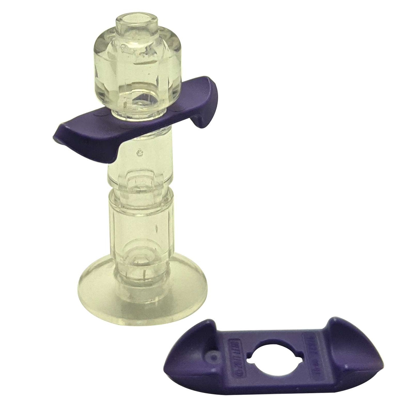 LEGO® minifigure armor shoulder pads with pointed ends in dark purple, angular protective gear accessory.
