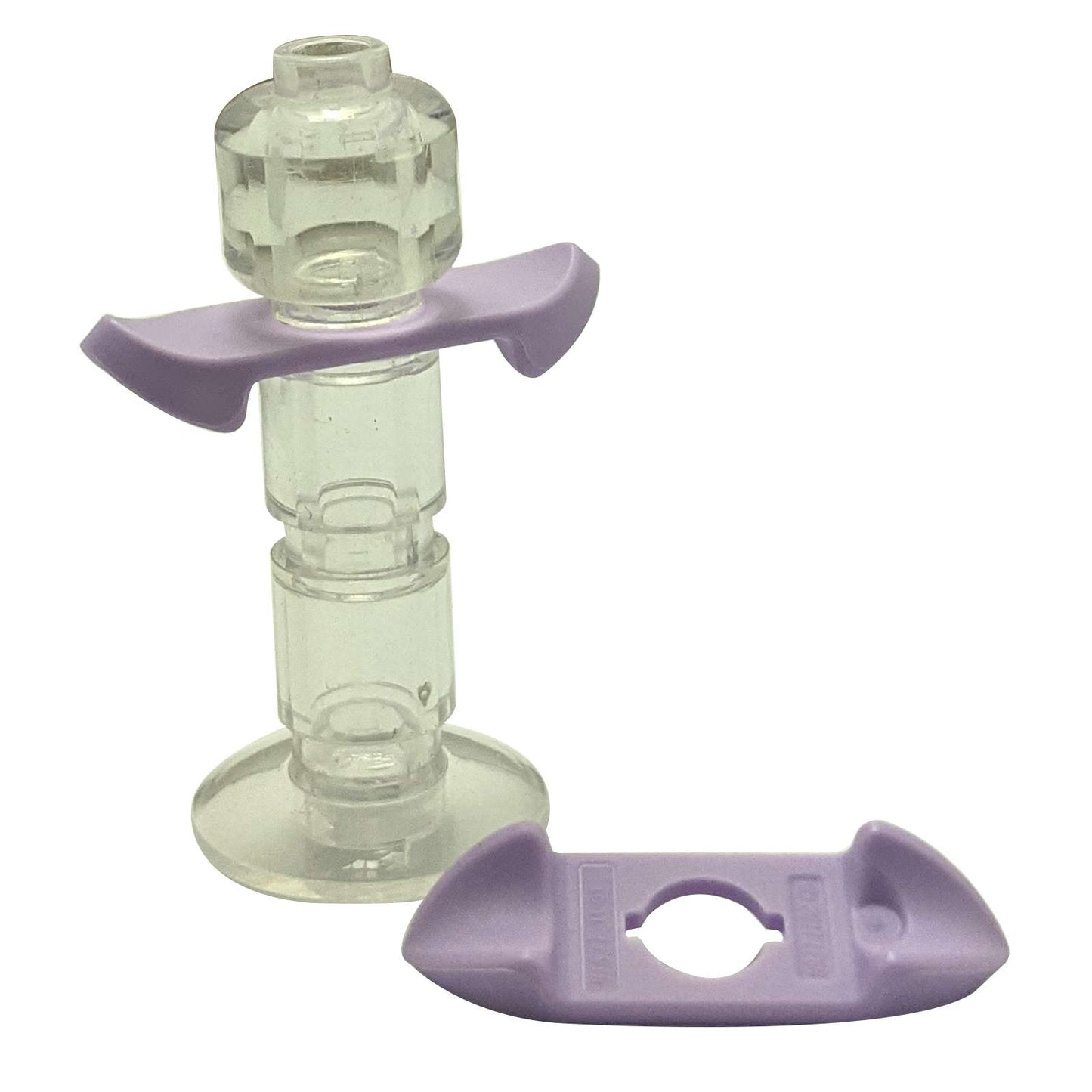 LEGO® minifigure armor shoulder pads with pointed ends in lavender, angular protective gear accessory.
