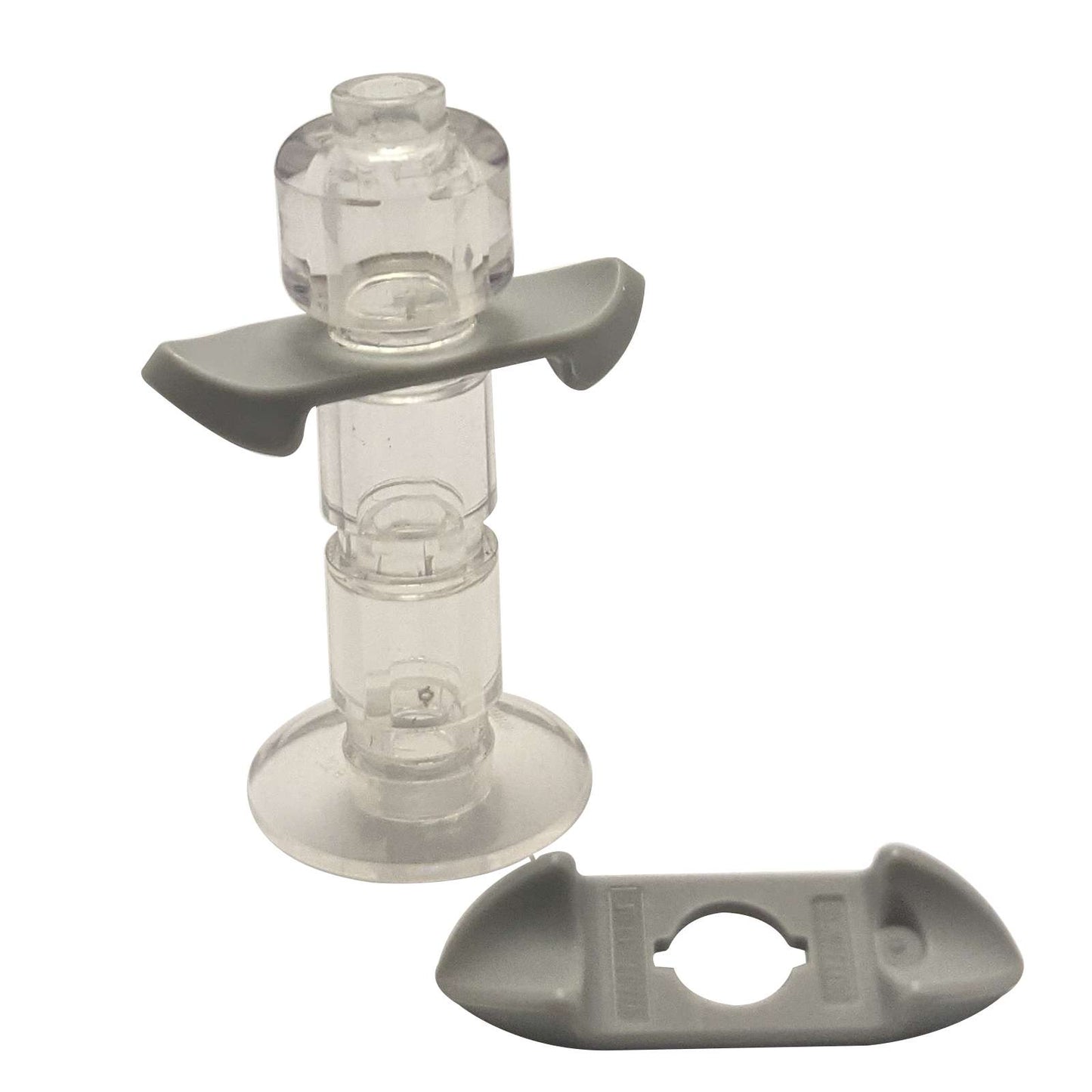 LEGO® minifigure armor shoulder pads with pointed ends in light bluish gray, angular protective gear accessory.
