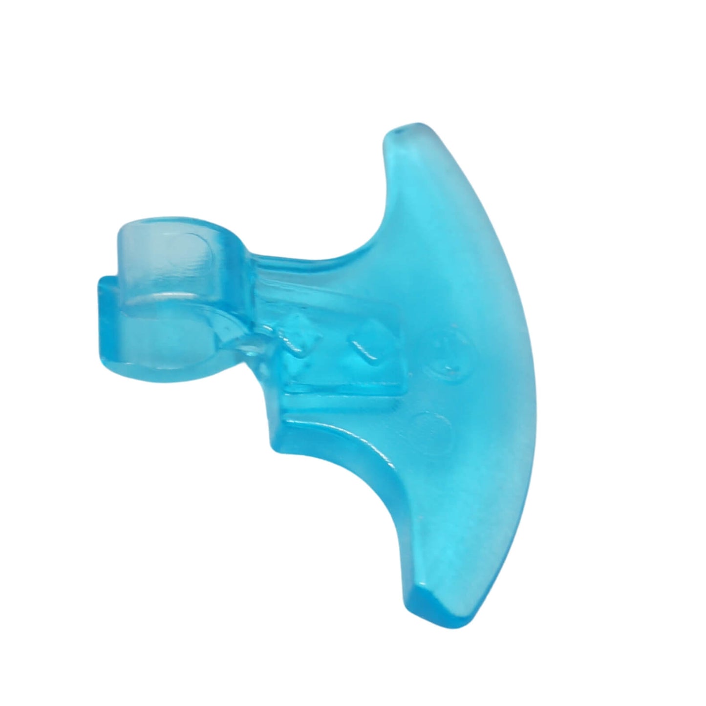LEGO® minifigure axe head with clip part 53454 trans-light blue