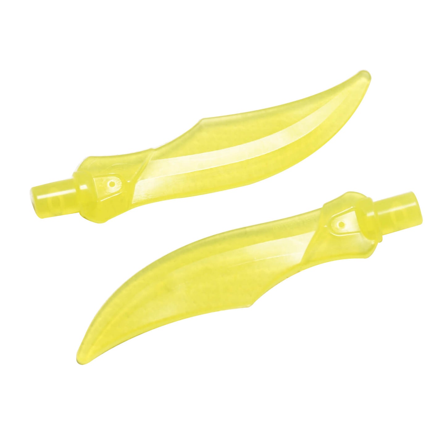 LEGO® minifigure curved sword blade with bar part 37341a trans-neon green