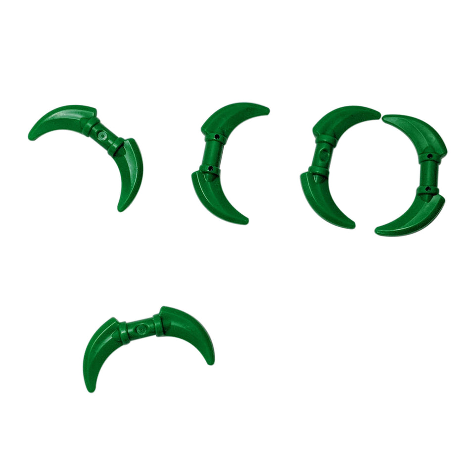 LEGO® minifigure double bladed weapon hook part 37341e in bright green