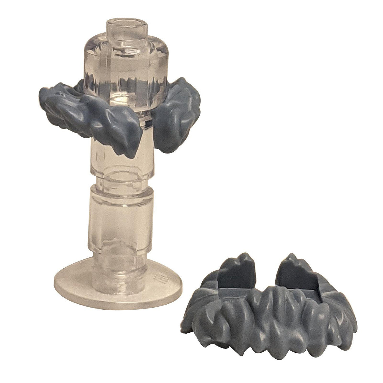 LEGO® minifiguuri teksturoitu turkiskaulusosa 26066, tunnetaan myös lintunestepalana tumman siniharmaana.