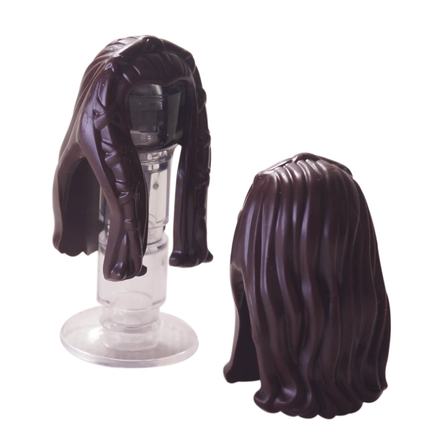 LEGO minifigure hair 11261 long braided hairpiece dark brown