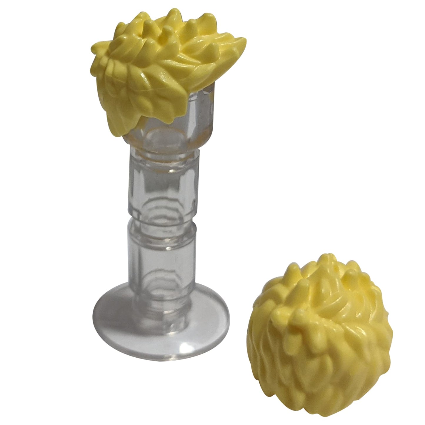 LEGO® Włosy minifigurki z krótkimi kolcami, teksturowane końcówki zapewniające dynamiczny wygląd postaci, jasny jasnożółty kolor
