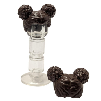 LEGO minifigure hair 65579 with two buns and middle part