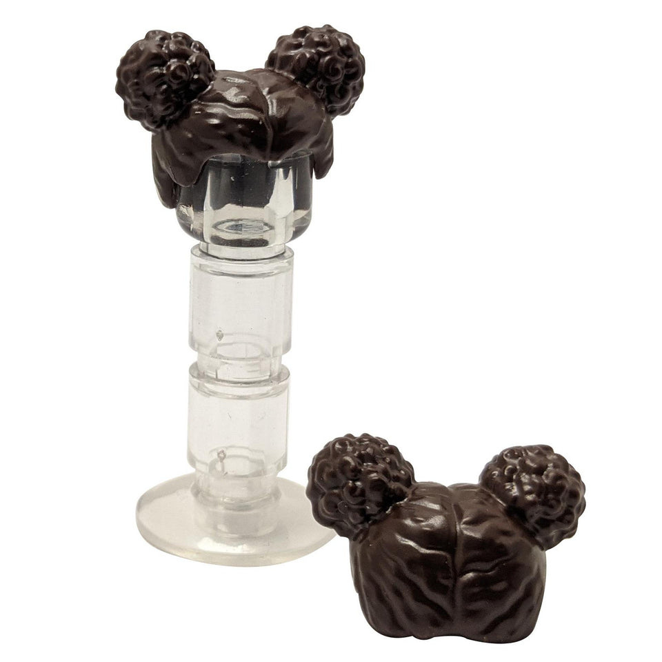 LEGO minifigure hair 65579 with two buns and middle part