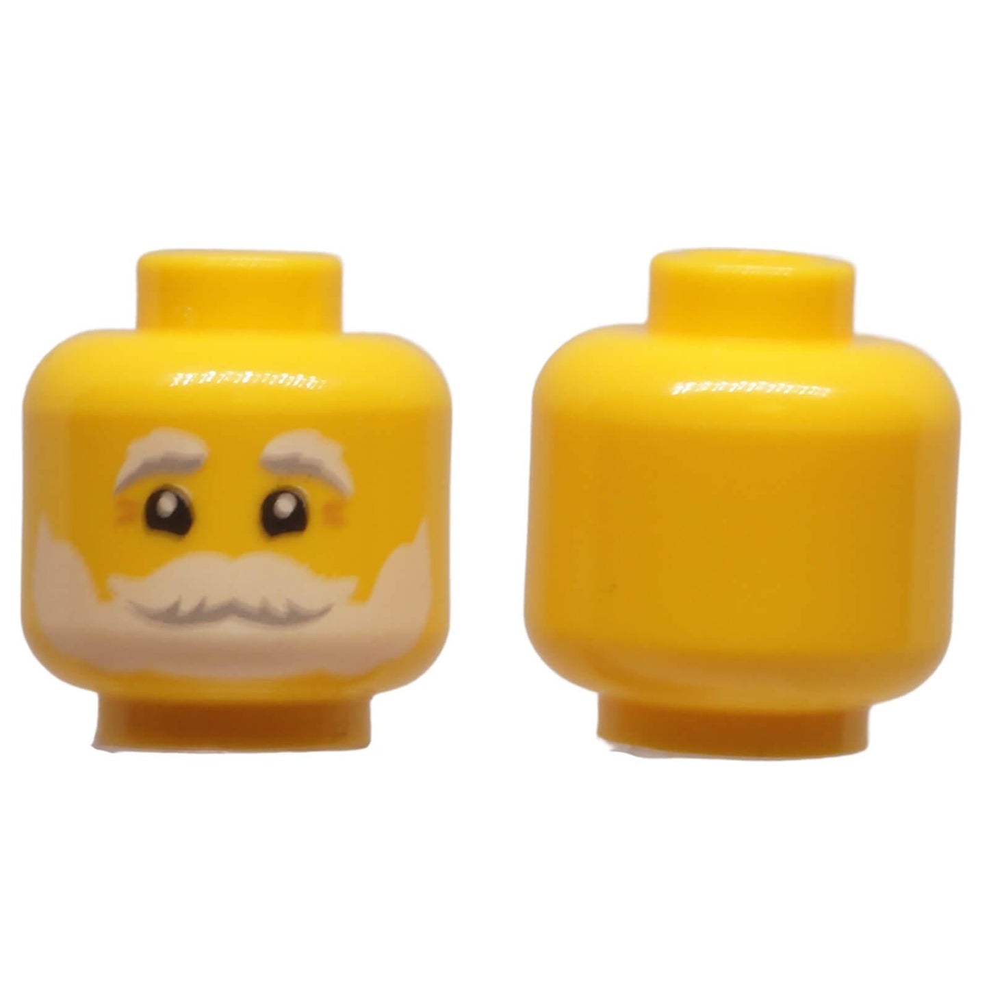 LEGO® Minifigure Head 6352820 with white and light bluish gray beard, moustache, and bushy eyebrows