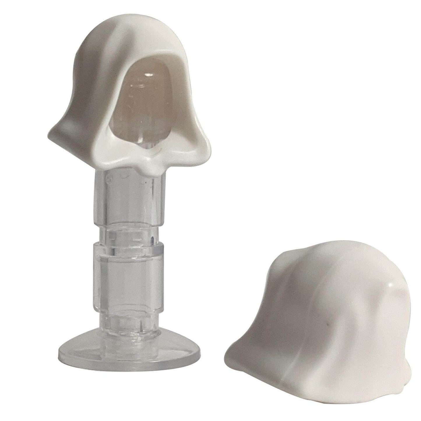 LEGO® Minifigura Cappuccio in bianco, utilizzato per personaggi incappucciati, figure fantasy e accessori per minifigure
