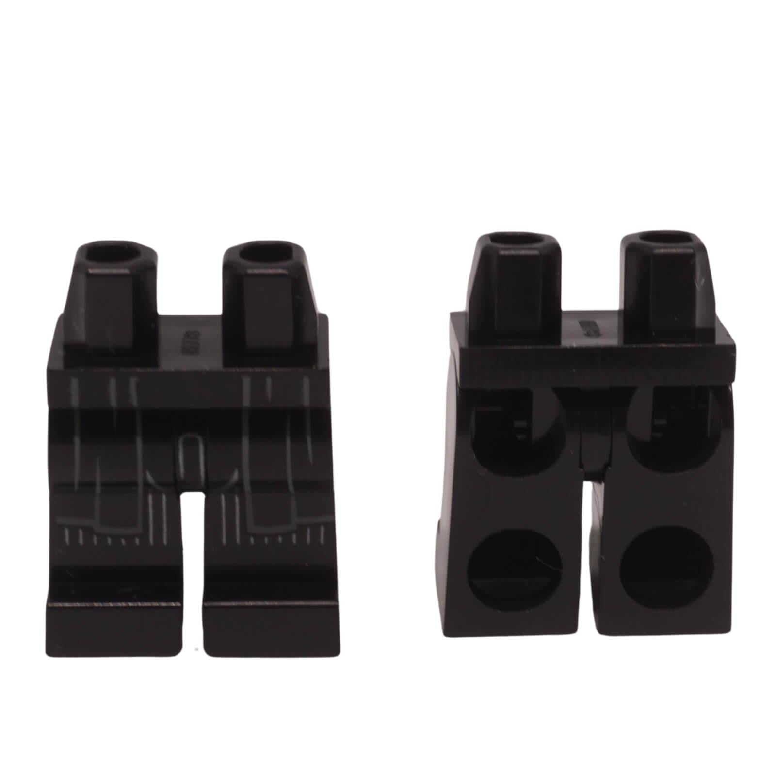 LEGO minifigure legs black robe pattern silver stripes 970c00pb1144