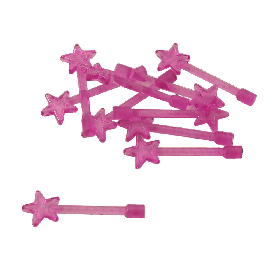 LEGO® Minifigure Magic Wand 6124 with star tip in trans-dark pink
