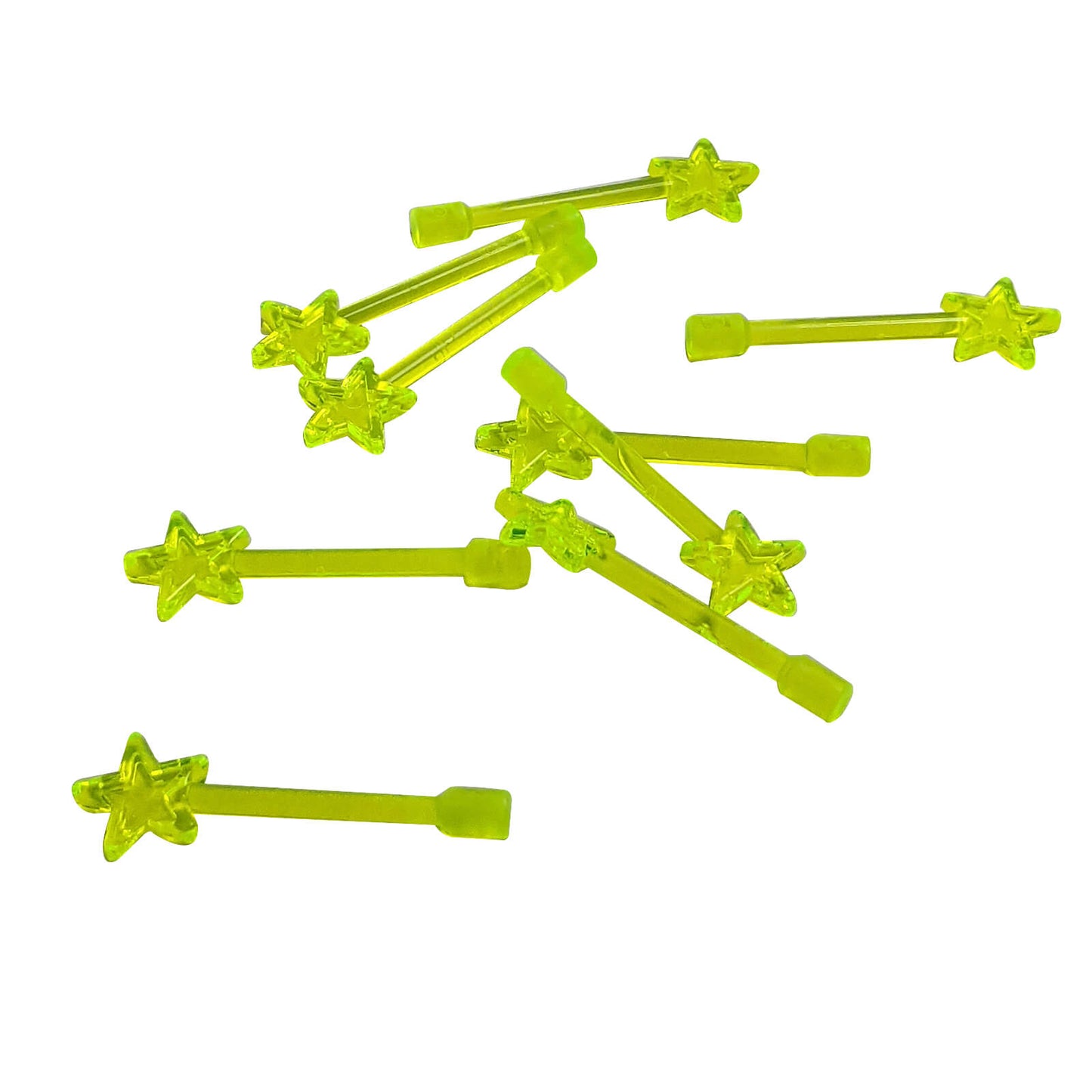 LEGO® Minifigure Magic Wand 6124 with star tip in trans-neon green