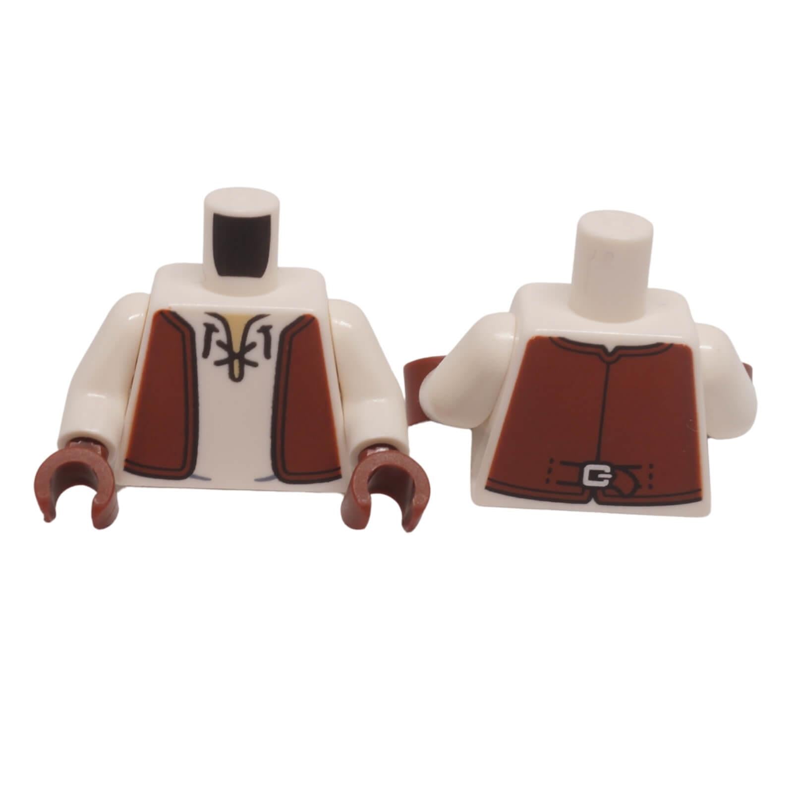 LEGO minifigure torso with open vest and lace shirt print 973pb6229c01