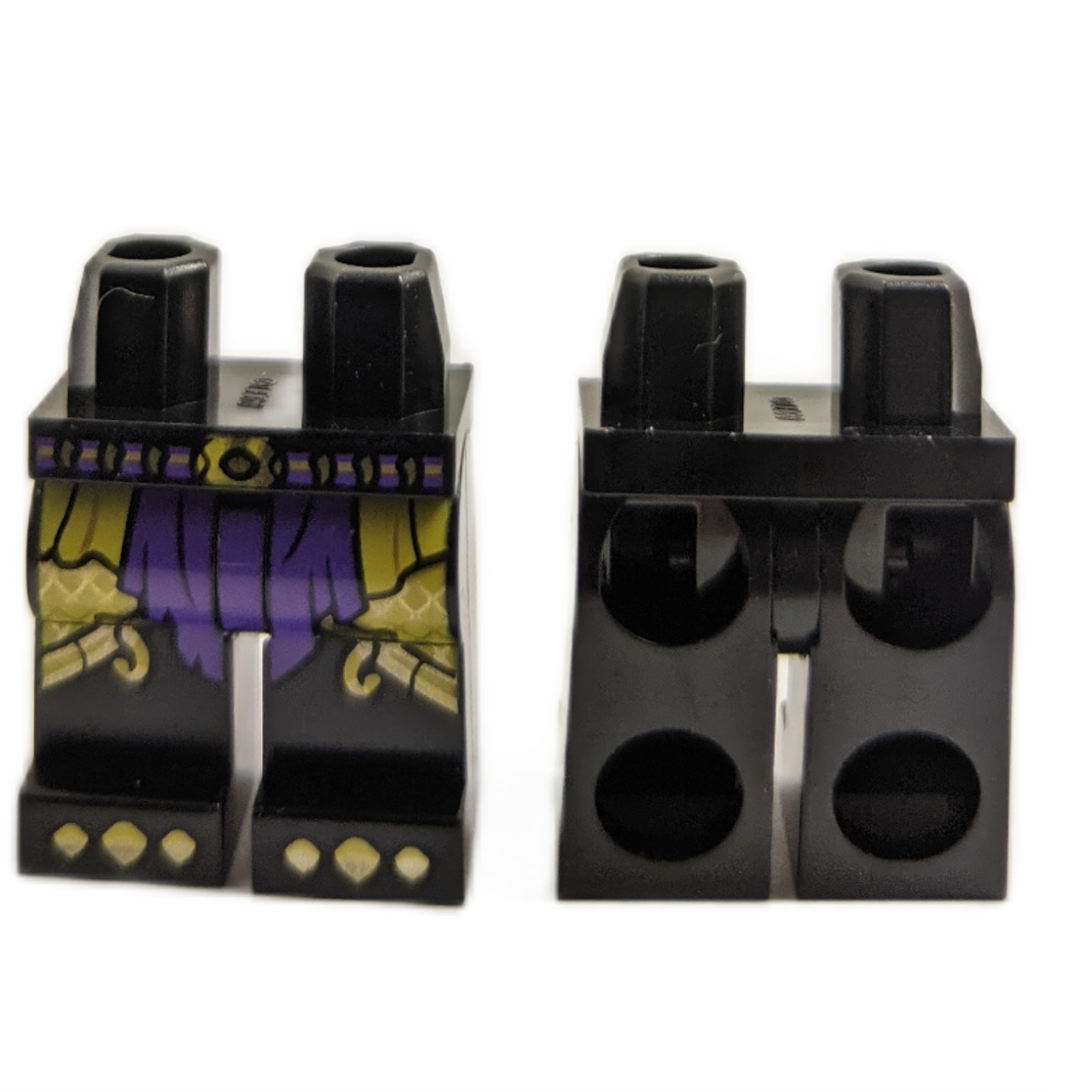 LEGO® minifigure hips and legs with robe ends and armor print part 970c00pb1462