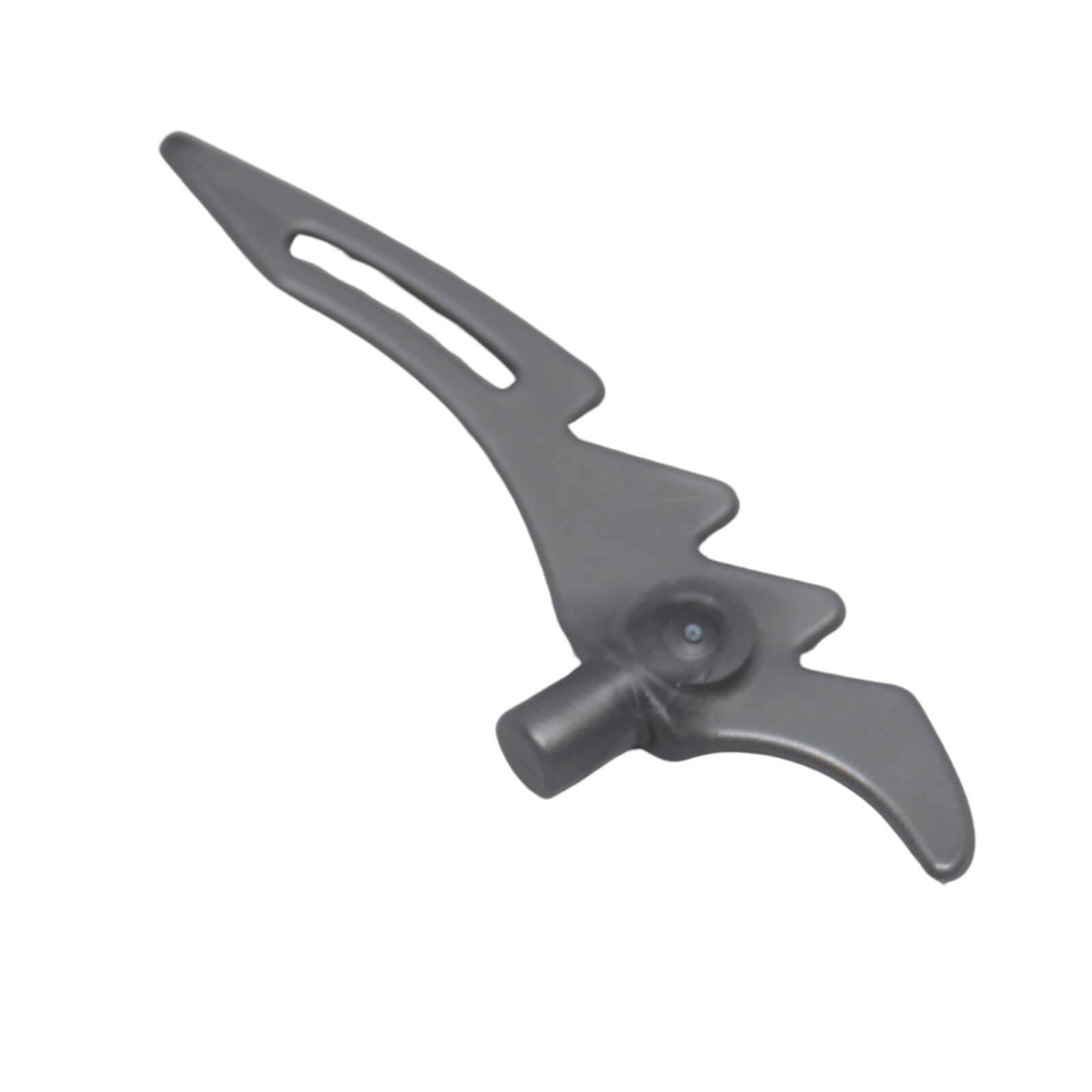 LEGO® Minifigure Serrated Crescent Blade with Bar 98141 flat silver