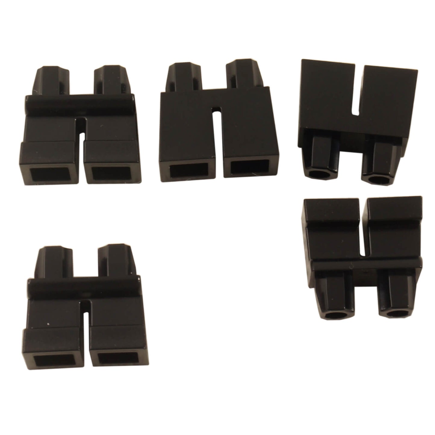 LEGO® Minifigure Short Legs (Part 41879) in black, used for child minifigures and short-stature character builds
