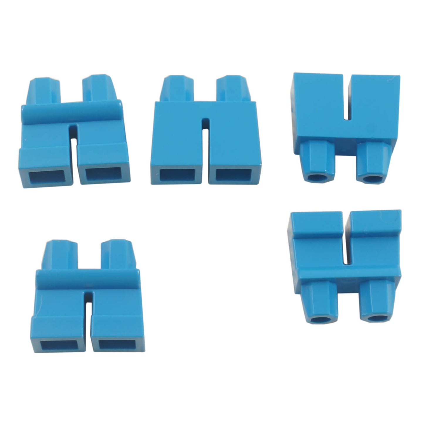 LEGO® Minifigure Short Legs (Part 41879) in dark azure, used for child minifigures and short-stature character builds
