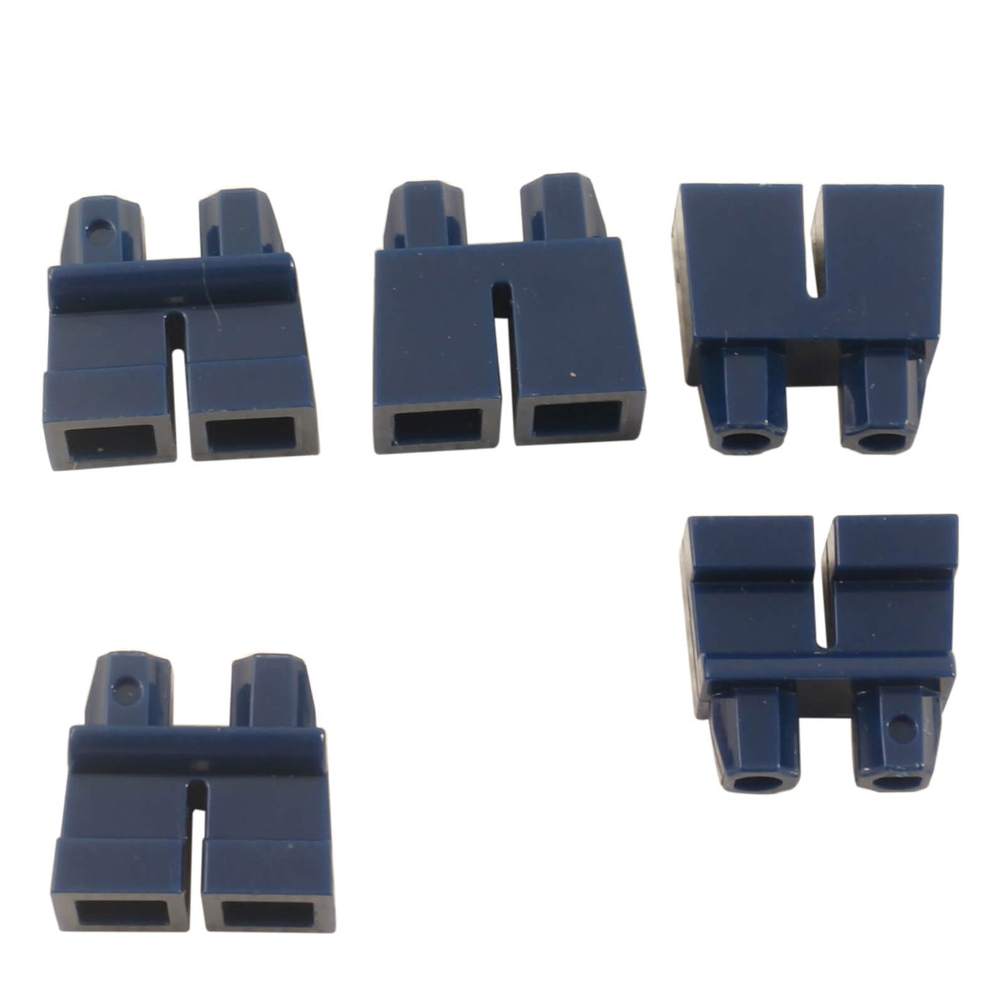 LEGO® Minifigure Short Legs (Part 41879) in dark blue, used for child minifigures and short-stature character builds
