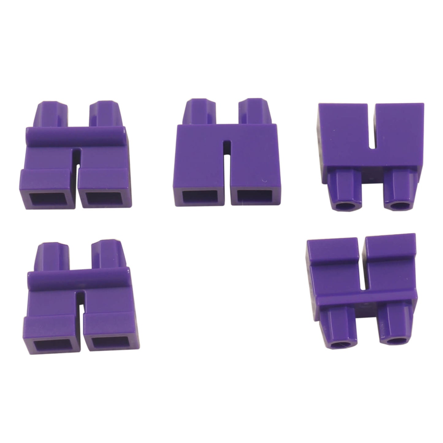 LEGO® Minifigure Short Legs (Part 41879) in dark purple, used for child minifigures and short-stature character builds
