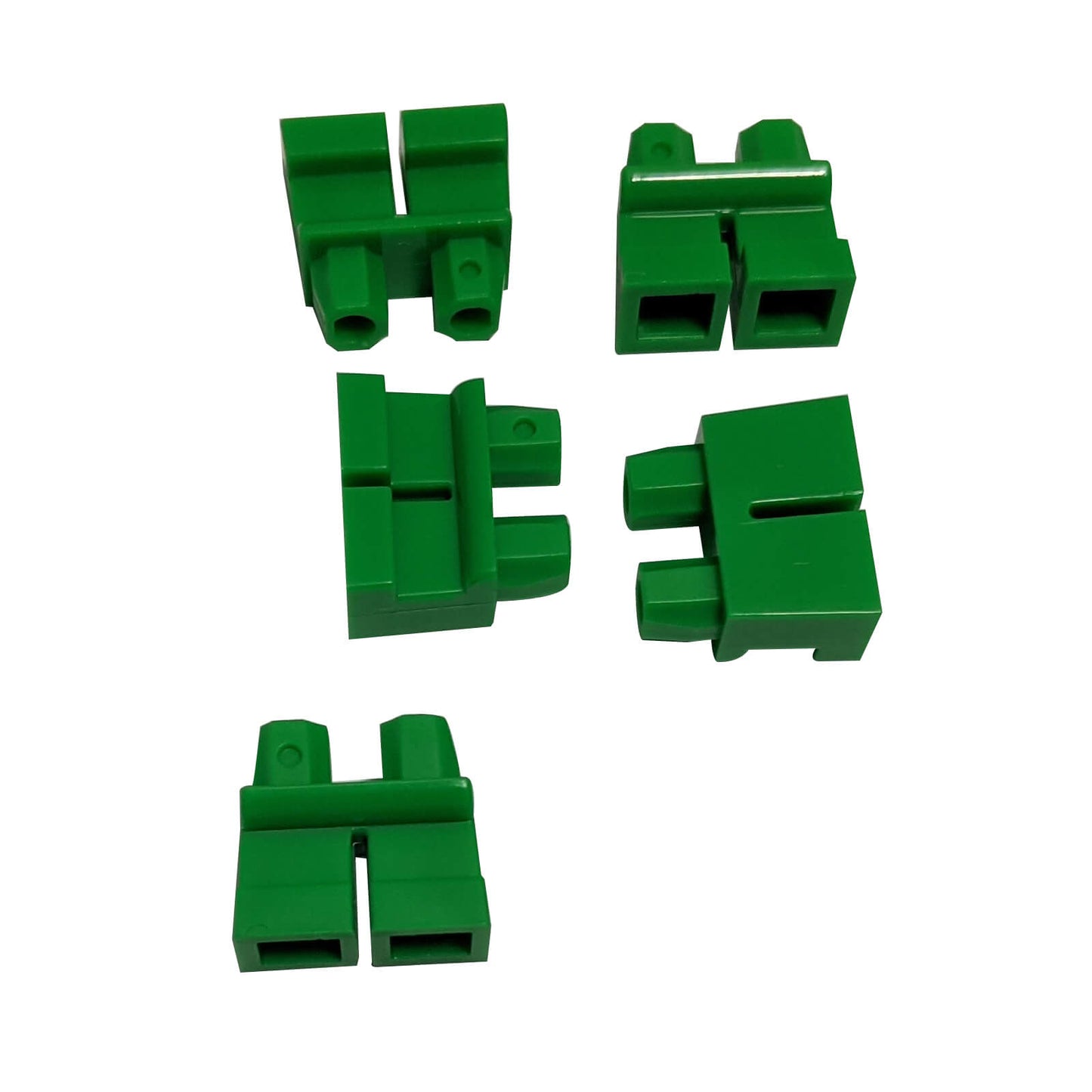 LEGO® Minifigure Short Legs (Part 41879) in green, used for child minifigures and short-stature character builds
