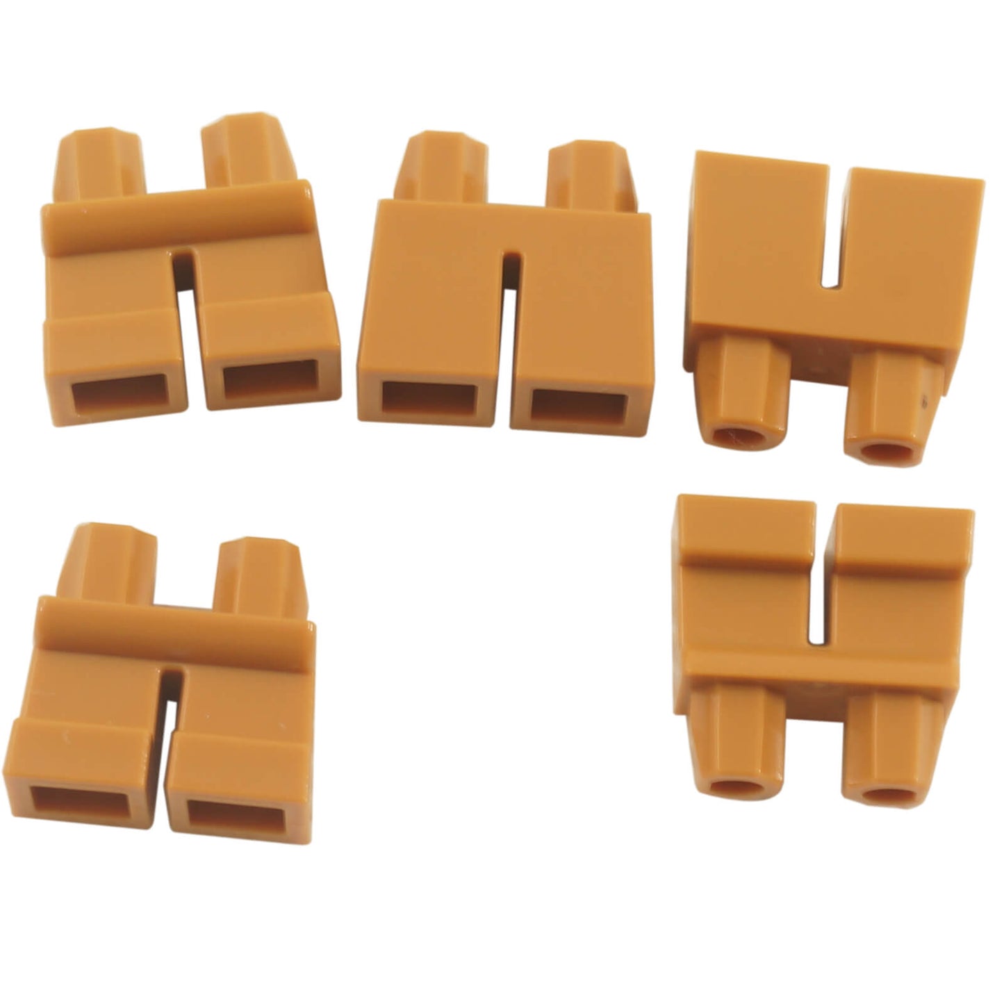 LEGO® Minifigure Short Legs (Part 41879) in medium nougat, used for child minifigures and short-stature character builds
