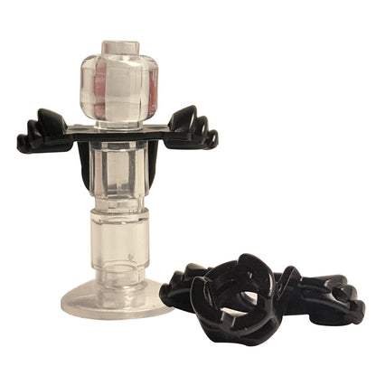 LEGO minifigure armor shoulder pads with dual katana scabbard accessory, primarily black in color with transparent elements.