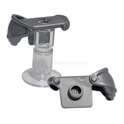 LEGO® minifigure large round shoulder pad armor 65152 for the right side, featuring a back stud in flat silver
