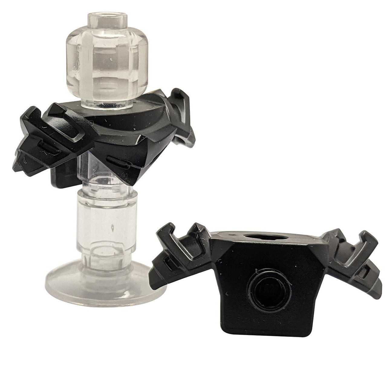 LEGO® minifigure spiked shoulder armor 3216, a breastplate with pointed shoulder pads and a stud on the back in black