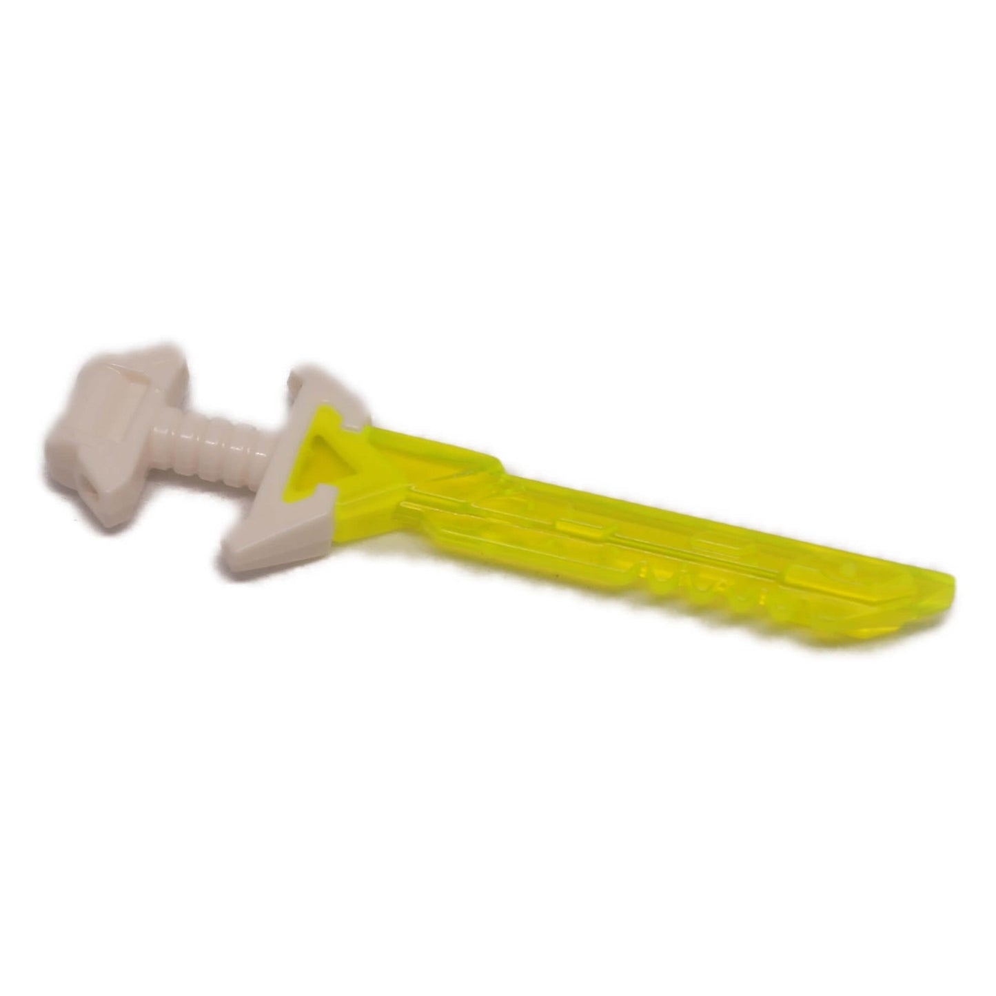 LEGO® Minifigure Sword with serrated blade and molded hilt 65272pb01 trans-neon green