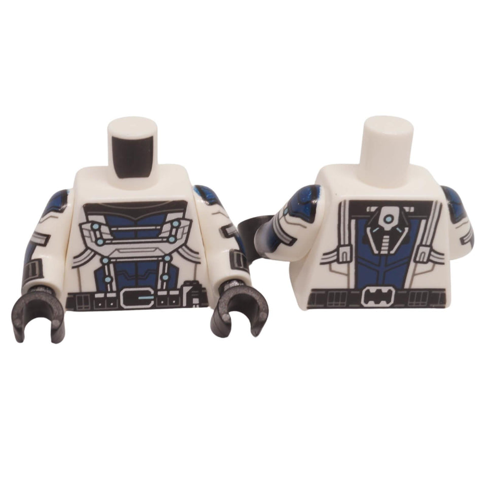 LEGO minifigure torso 973pb5395c01 with printed armor utility belt and sleeve details
