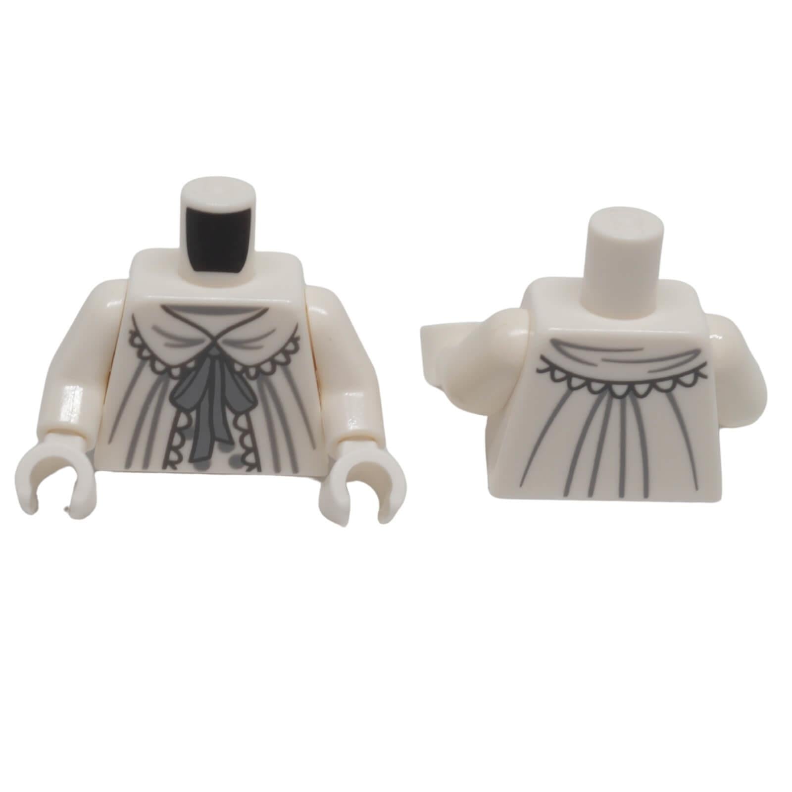 LEGO® minifigure torso 973pb6319c01 with elegant dress print and ribbon detail