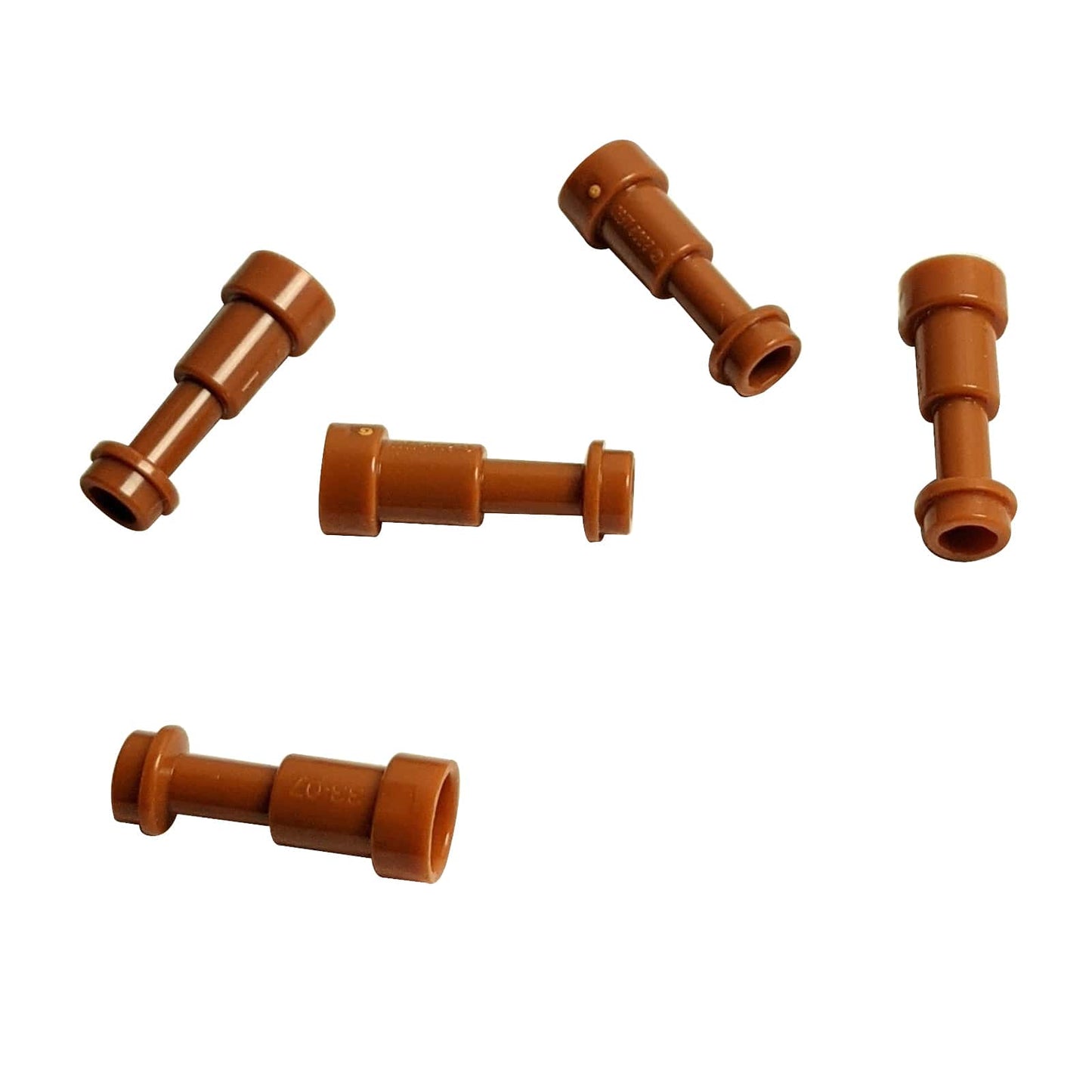 LEGO® minifigure telescope accessory, handheld viewing instrument for exploration or astronomy scenes, dark orange color
