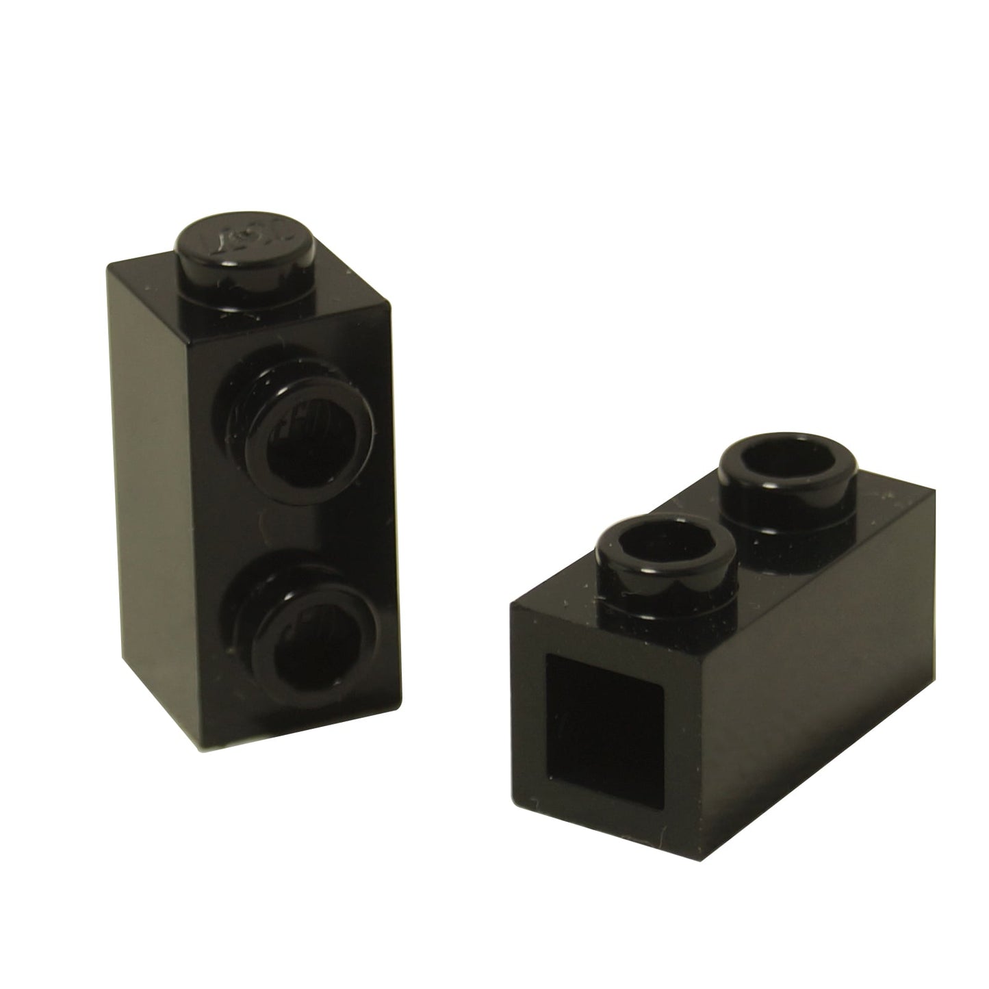 LEGO® Modified Brick 1 x 1 x 1 2/3 with studs on side in black, versatile part for SNOT building.
