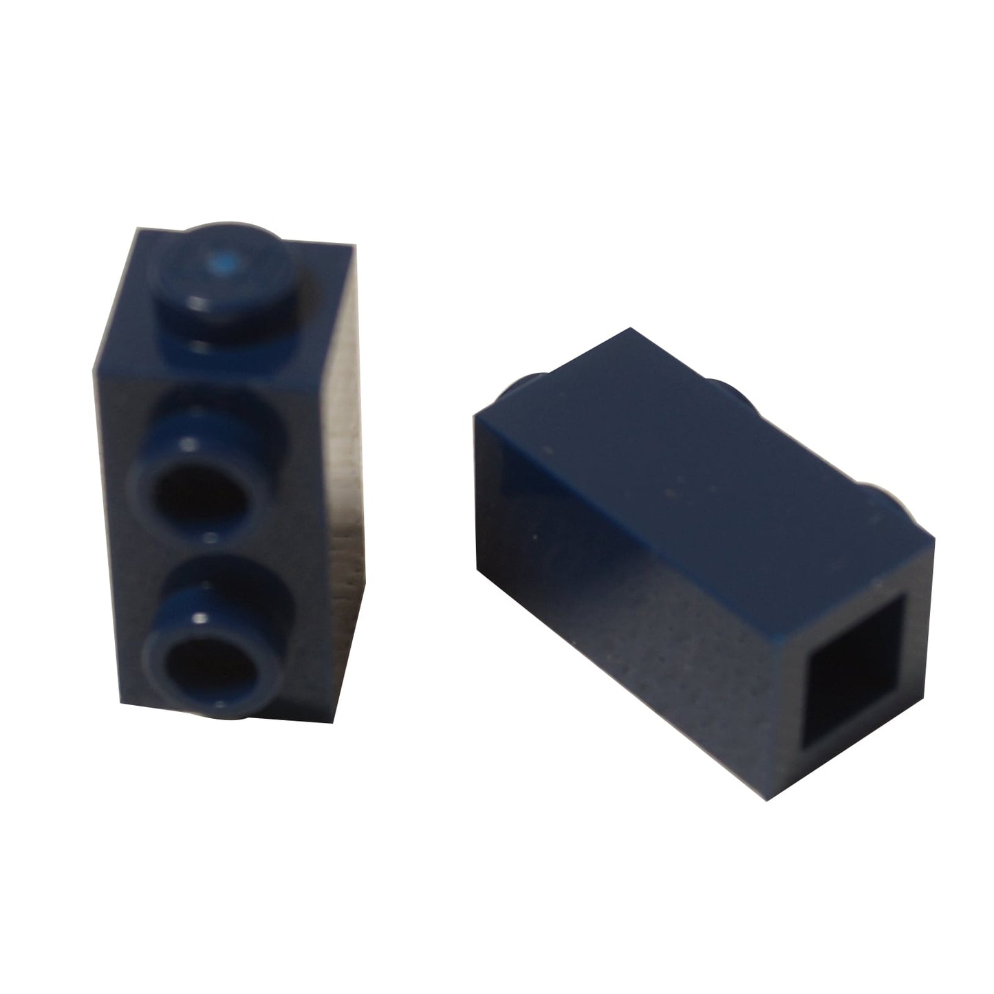 LEGO® Modified Brick 1 x 1 x 1 2/3 with studs on side in dark blue, versatile part for SNOT building.
