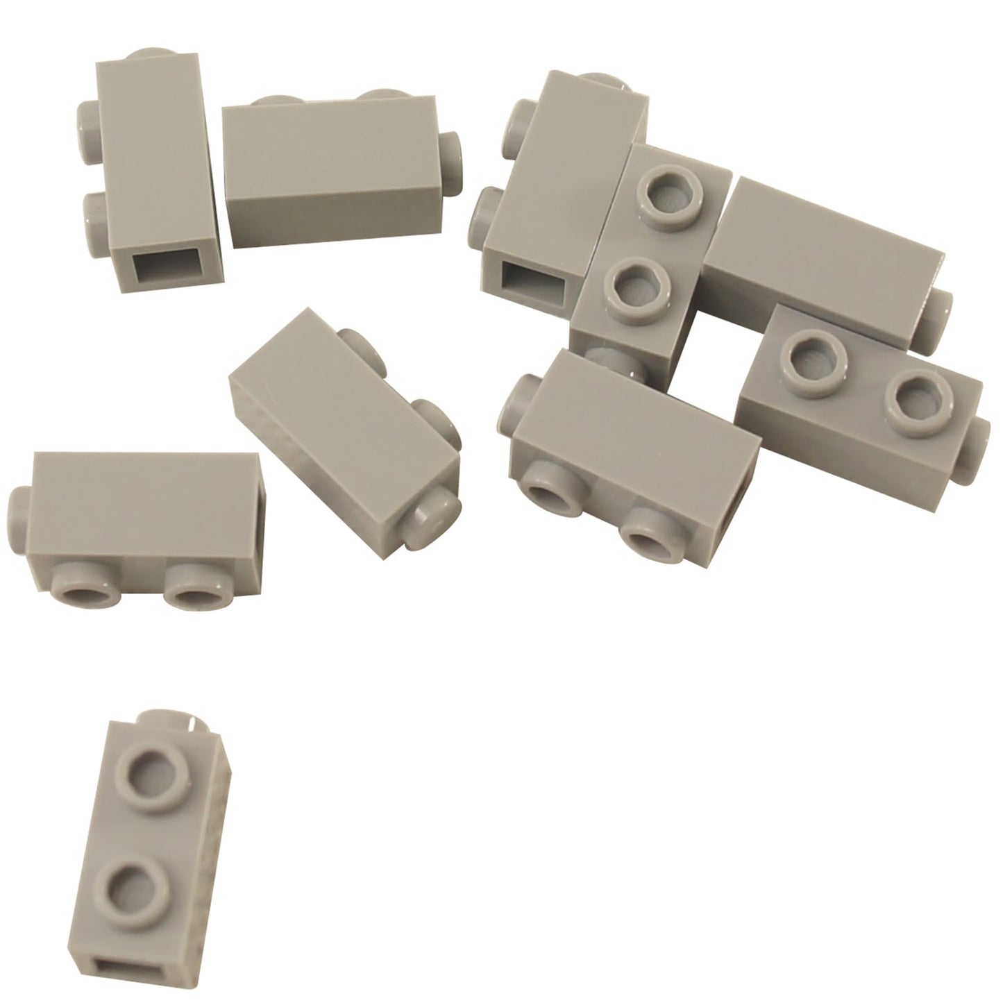 LEGO® Modified Brick 1 x 1 x 1 2/3 with studs on side in light bluish gray, versatile part for SNOT building.
