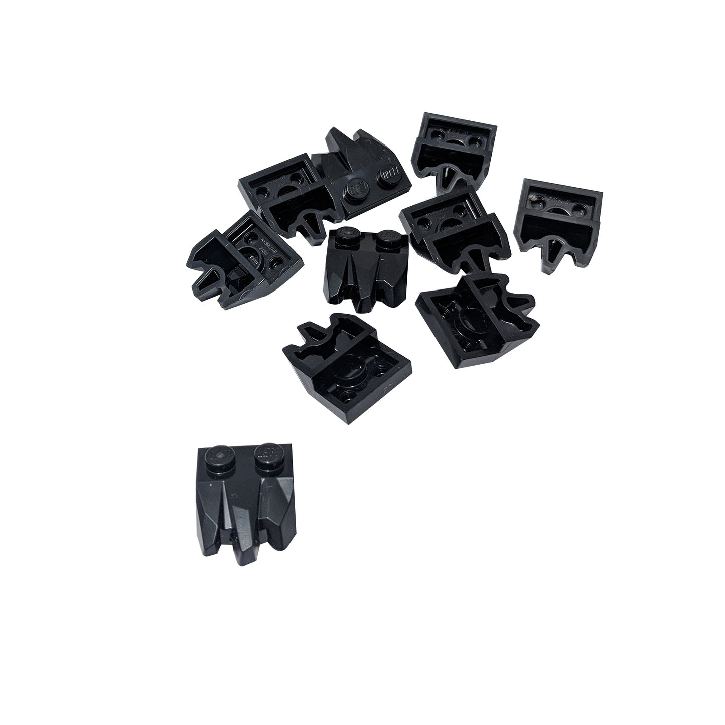 LEGO modified plate 1x2 with claws 27261 rock finger element, black