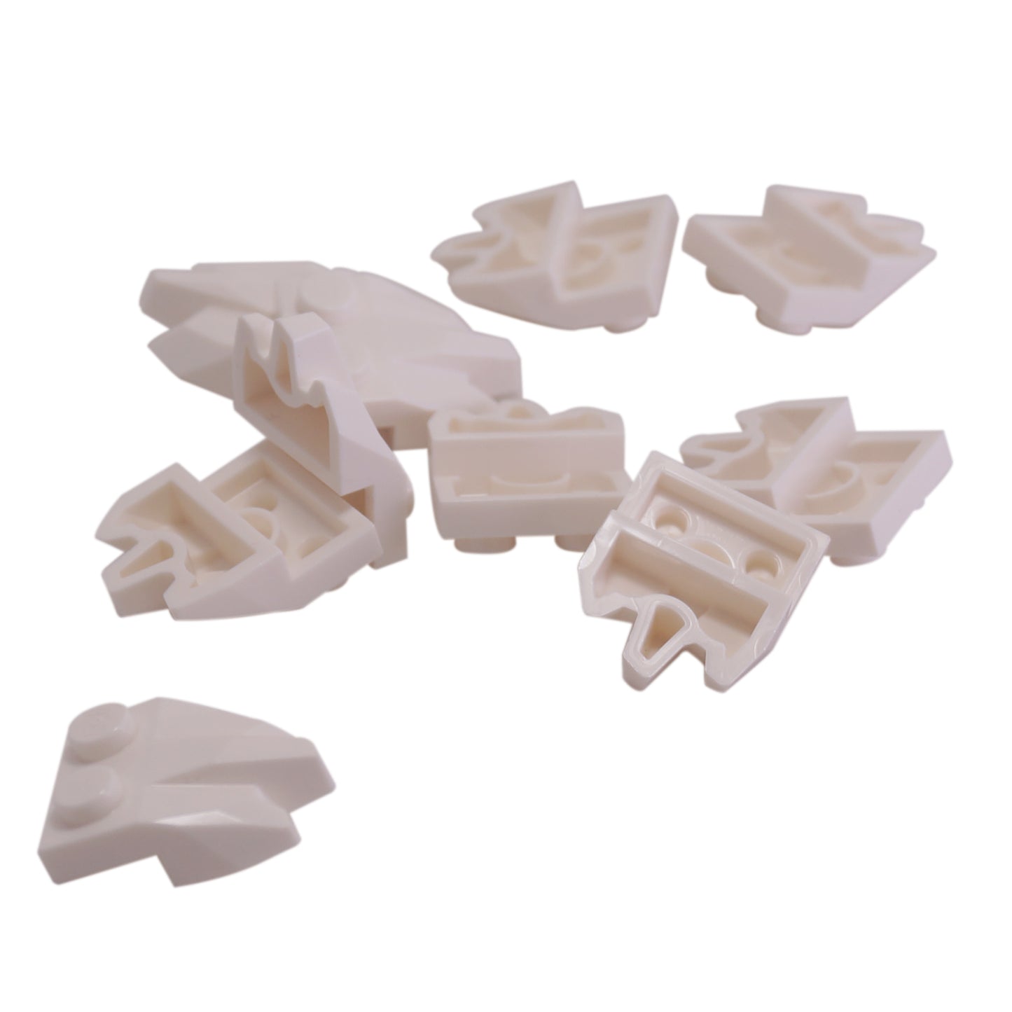 LEGO modified plate 1x2 with claws 27261 rock finger element, white