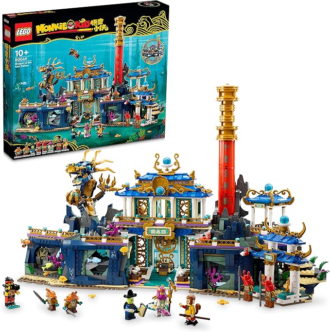 LEGO Monkie Kid Dragon of the East Palace 80049 palace set with dragon and minifigures