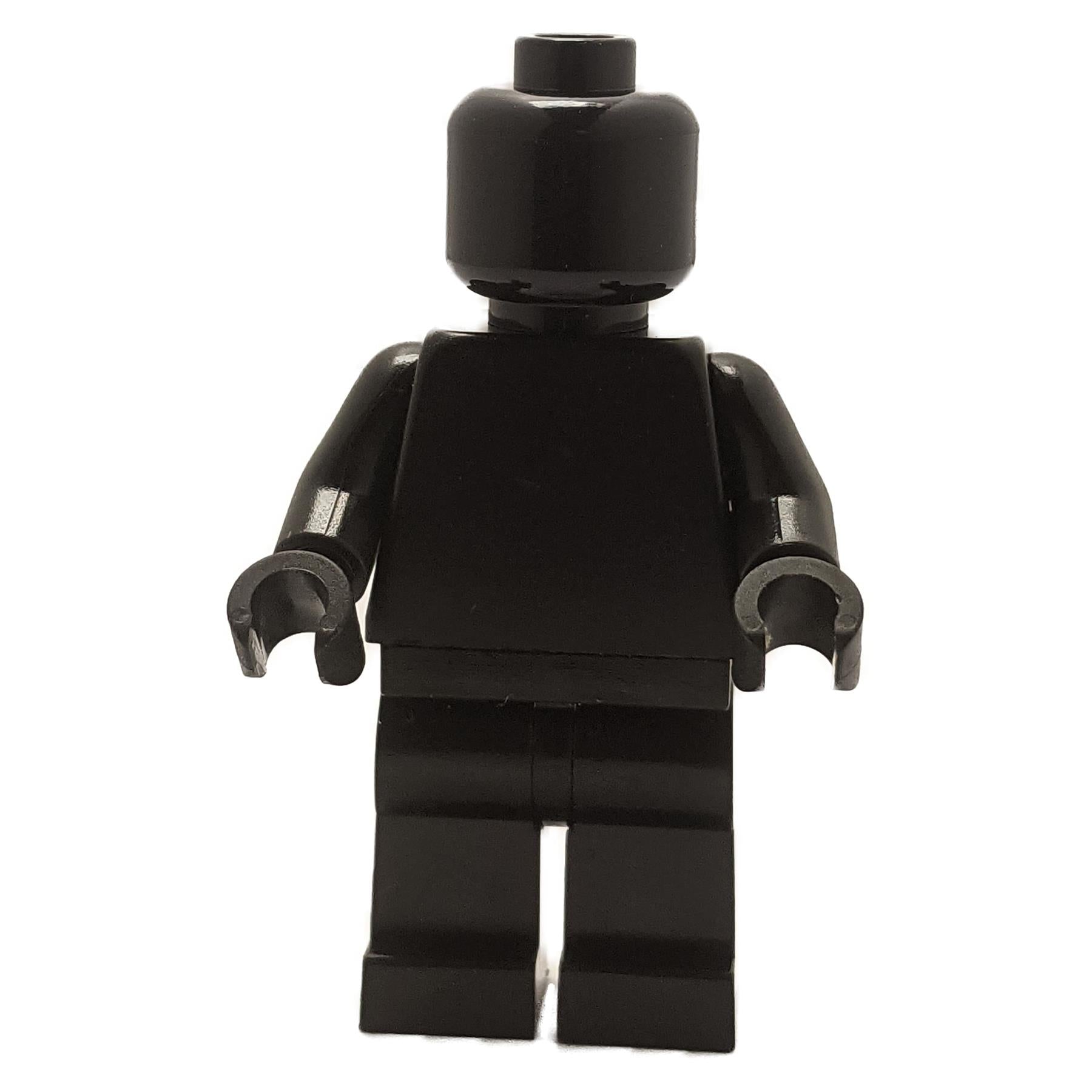Minifigure LEGO de couleur unie monochrome disponible en noir.