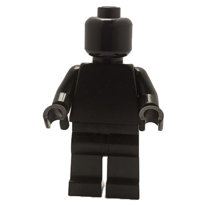 Solid color monochrome LEGO minifigure available in black