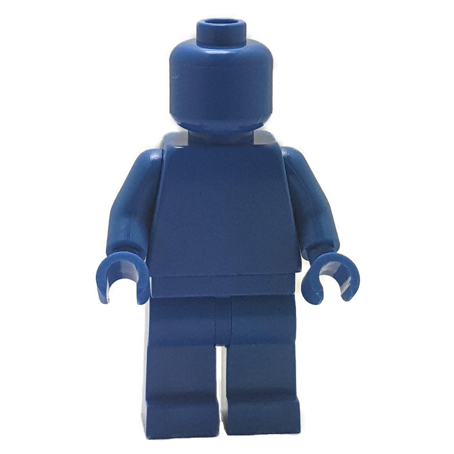 Solid color monochrome LEGO minifigure available in blue.