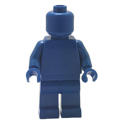 Solid color monochrome LEGO minifigure available in blue.