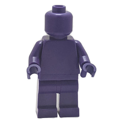 Solid color monochrome LEGO minifigure available in dark purple.