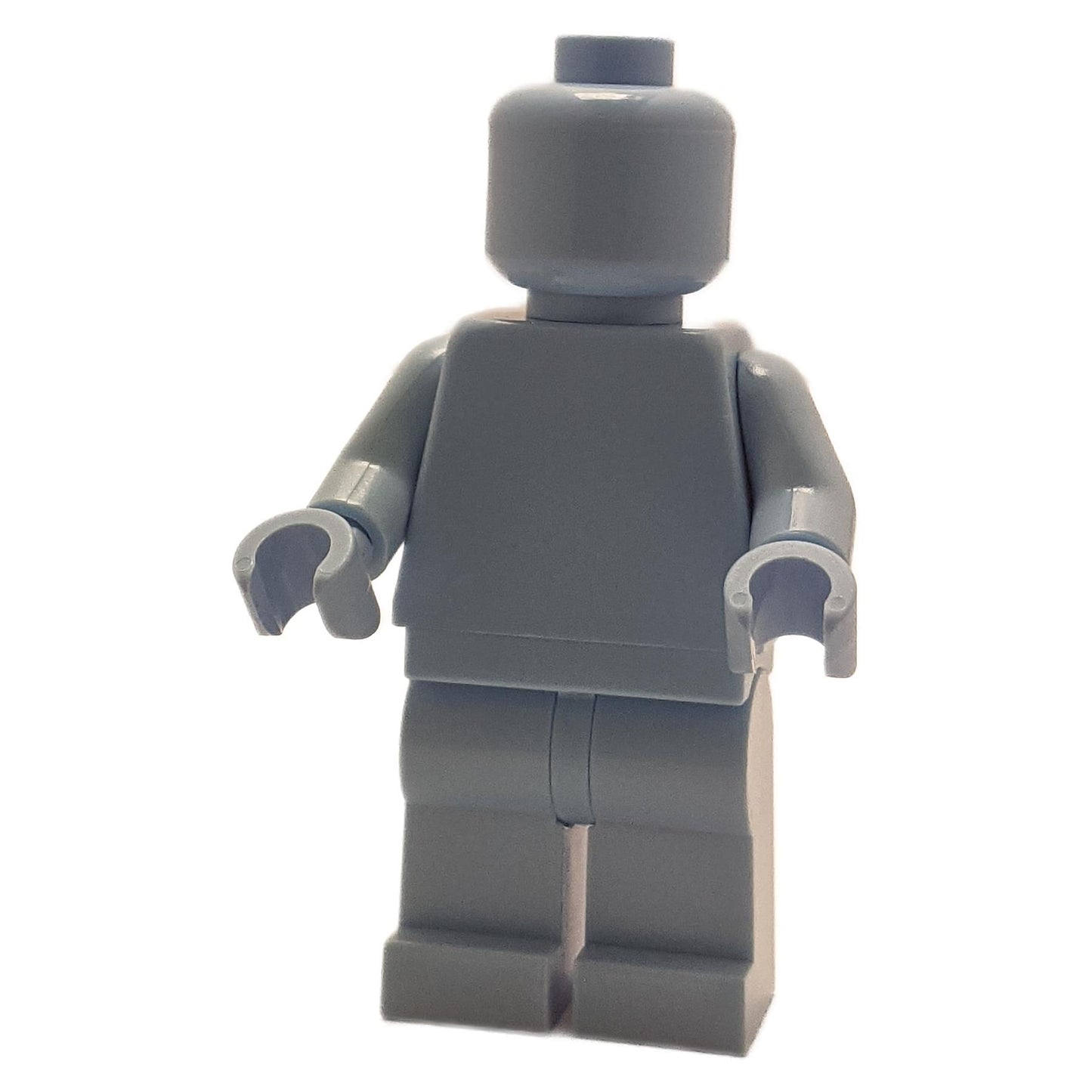 Solid color monochrome LEGO minifigure available in bright light blue.